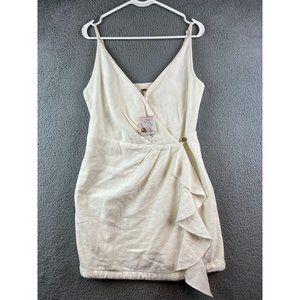 New  Free People Ivory Slip Wrap Dress Spaghetti size S
